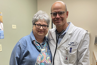 Patient Laurane B. with Michael Jones, MD, Hematology and Medical Oncology