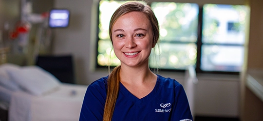 SSM Health nurse in a patient room